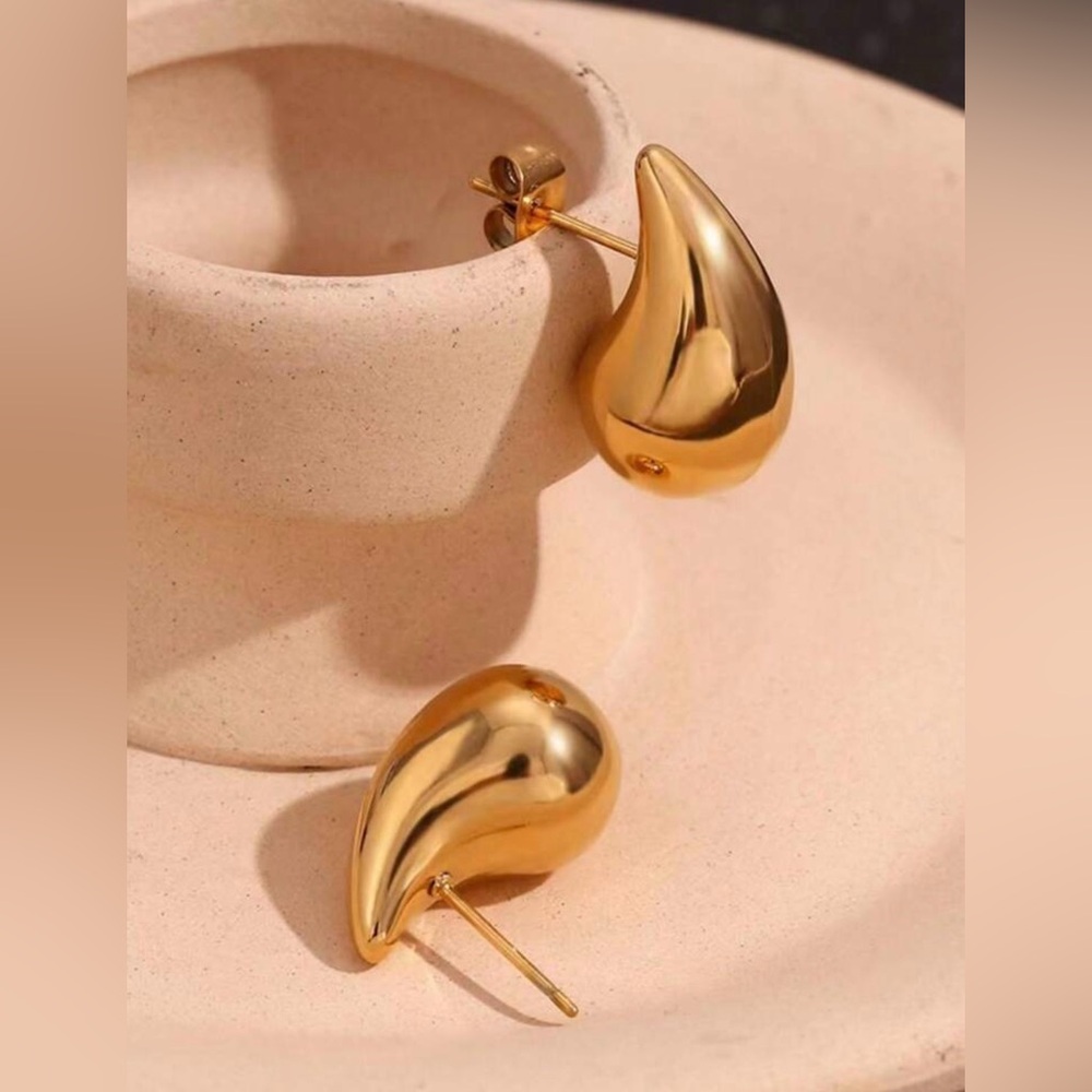 New Teardrop Shaped Earrings Stainless Steel